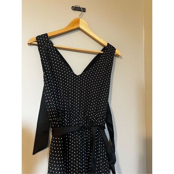 Draper James RSVP Women’s Small Fit and Flare Maxi Dress Black Seamless V Neck - Picture 5 of 14